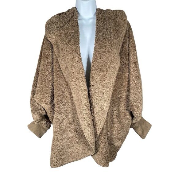 DACKO Jackets & Blazers - DACKO Israeli Brand Teddy Sherpa Jacket Womens O/S Brown Hooded Cozy Plush Cabin